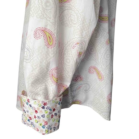 Men's Robert Graham Hendon Long Sleeve Shirt Multicolor Paisley Cotton Size 2XL - Picture 4 of 9